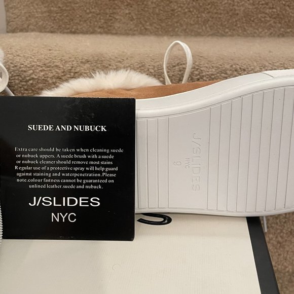 - NIB $169 J/SLIDES Tan Mellia Suede Sneakers 9M - Picture 3 of 4